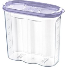 Kaia Life 2 Kapaklı Ölçekli Erzak Kuru Gıda Saklama Kutusu Kabı - 1,7 Litre - SA935