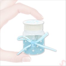 PremiumPort Mavi Plastik Kavanoz Seti, 12 Adet, 6,5X4CM, Pratik ve Şık Saklama Çözümleri
