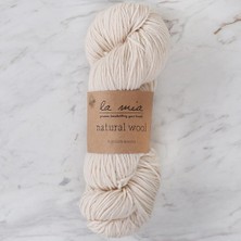 Soi Home La Mia Natural Wool Krem El Örgü Ipi - H1 - 33607