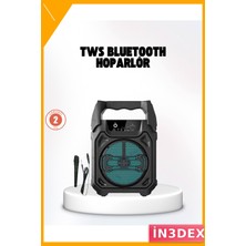 İn3dex Taşınabilir Bluetooth Hoparlör 15W 1200MAH Mikrofonlu Fm Radyo