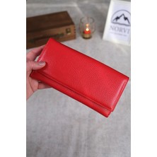 Norvi Leather Kadın Hakiki Deri Bol Kartlıklı Bozuk Para Gözlü Cüzdan 1228