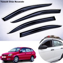 Caraks Kia Rio Stw Mügen Cam Rüzgarlığı Abs Krom Nikelajlı Cam Rüzgarlığı 2003-2005 Arası 4 Lü Set