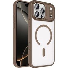 Apple iPhone 17 Pro Kılıf Wireless Şarj Özellikli Zore Krom M-Safe Silikon Kapak