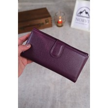 Norvi Leather Kadın Hakiki Deri Bol Kartlıklı Bozuk Para Gözlü Cüzdan 1228