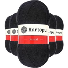 Toyigoo 5 Adet Kristal Çift Katlı El Örgü Lif Ipi Siyah K940 - Kartopu Mudanis TYG-84037RS