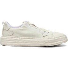 Celal Gültekin Erkek Bej Kalın Tabanlı Deri Sneaker