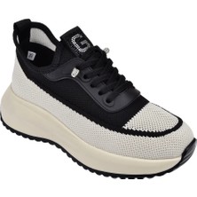 Guja Taş Detaylı Triko Kadın Spor Ayakkabı Sneaker GJ-26Y3012   Siyah