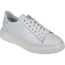 Pullman Hakiki Deri Erkek Spor Ayakkabı Sneaker PLM-111   Beyaz