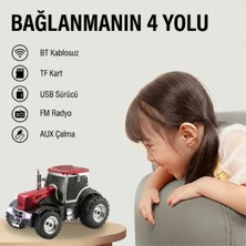 PremiumPort Traktör Tasarımlı Kablosuz Bluetooth Hoparlör, Taşınabilir ve Şık Ses Cihazı
