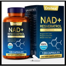 Onheal Nad+  With Resveratrol, Grape Seed, B Vitamins & Black Pepper 120 Capsules