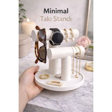 Cafio3D Şık Mini Takı Standı, Bilezik Kolye Yüzük Saat Organizeri, Aksesuar Standı