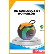 İn3dex Taşınabilir Bluetooth Hoparlör Rgb Işıklı 8 Saat Çalma Süresi