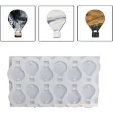 Tahtakale Toptancı Epoksi Silikon Kalıp Çoklu Kapadokya Balonu Kolye Anahtarlık Küpe Kalıbı 45X30 mm 12 Li