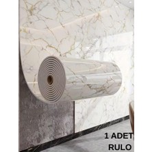 Renkli Duvarlar 120CM x 3 Metre Tek Parça Yapışkanlı Rulo Mermer Desenli Duvar Paneli Kağıdı Silinebilir LS-6010-BÖTE