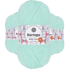 Toyigoo 5 Adet Baby One Tüylenmeyen El Örgü Ipi Yünü Açık Yeşil K507 - Kartopu Mudanis TYG-84037RS