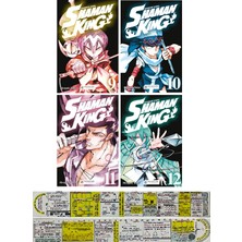Akılçelen Kitaplar Shaman King 9-10-11-12. Ciltler Manga Seti + Özel Cetvel