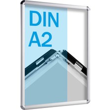 Arte Display A2 Alüminyum Çerçeve Rondo Köşe 2li Paket