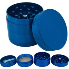 40MM Mavi Mini Grinder 4 Katmanlı Çinko Alaşım Manuel Kahve Baharat Öğütücü Parçalayıcı