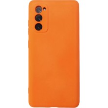 Galaxy S20 Fe Kılıf Nano Içi Kadife Silikon  Turuncu