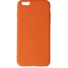6 Plus Kılıf Nano Içi Kadife Silikon  Turuncu