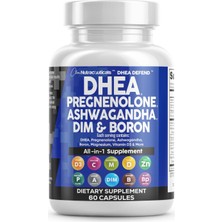 Clean Nutraceuticals Dhea 200MG Supplement Pregnenolone 100MG Boron 6mg Complex Calcium Magnesium Zinc 50MG Vitamin D3 5000 Iu