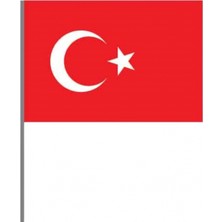 Buket Sopalı Bez Alpaka Türk Bayrak (30*45 Cm)