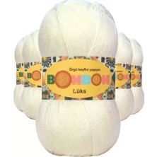 Toyigoo 5 Adet Lüks Patik Ipi Yünü Ekru 98300 - Bonbon Mudanis TYG-84037RS