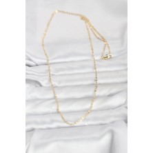 Bezos cm 14K Gold Renk Burgu Model 60 cm Kadın Kolye