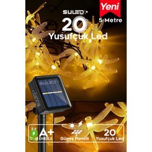 Suled Yusufçuk LED Işıklar 5 Metre Solar Enerjili Bahçe Aydınlatması LED Işık Gün Işığı Dekoratif LED