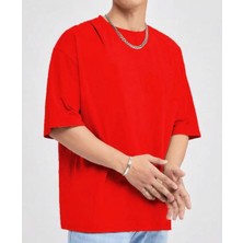 Nigrum Pardus Nıgrum Pardus Büyük Beden Düz Renk %100 Pamuk Oversize Yeni Sezon  Erkek T-Shirt