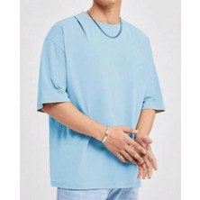 Nigrum Pardus Nıgrum Pardus Büyük Beden Düz Renk %100 Pamuk Oversize Yeni Sezon  Erkek T-Shirt