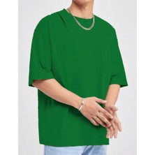 Nigrum Pardus Nıgrum Pardus Büyük Beden Düz Renk %100 Pamuk Oversize Yeni Sezon  Erkek T-Shirt