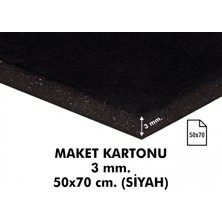Evenart ( 50 * 70 cm ) 3 mm Siyah Maket Kartonu
