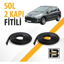 B&M Kauçuk Peugeot 207+ Station Wagon Sol Ön ve Arka Kapı Fitili BM00634