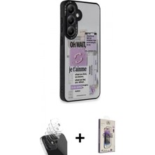 Marsilyan™- Galaxy S24 Kılıf Odak Klasik Serisi - Siyah Bilvis 3D Cam Ekran Koruyucu + Kamera Lens Koruma Cam - Sf
