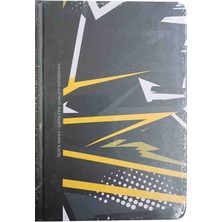 Gıpta Quıck Notes - Gıpta Fıne Qualıty Notebooks - Sert Kapak 14X20 cm 80 Yp Çizgisiz  Defter Siyah Renk Geometrik Desenler