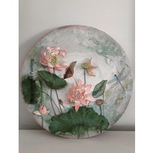 Serap İskender Painting Sessiz Göl(Lotus) Tablo 55CM