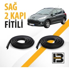 B&M Kauçuk Peugeot 207+ Station Wagon Sağ Ön ve Arka Kapı Fitili BM00633