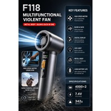 Vothoon Multifonksiyonel Hava Üfleyici 130.000 Rpm | Çift Bataryalı Güçlü Mini Blower & Vakum
