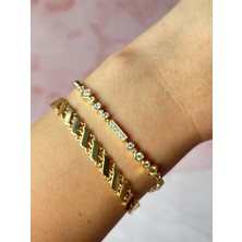 CHERIECHIC Jewels Kalp Detaylı Hasır Hafif Zincir Bileklik