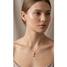 C&On Design Özel Tasarım Işıltılı Yıldız Detaylı Kristal Taşlı Kolye - Kadınlar Günü & Anneye Hediye