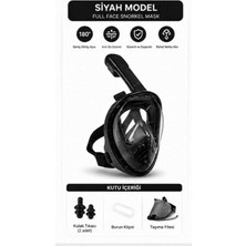 Admay Full Face Dalış Maskesi 180° Panoramik Şnorkel Maske Seti | Anti-Fog, Su Geçirmez, Profesyonel Deniz Gözlüğü (Mavi/pembe/siyah)