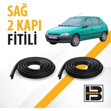 B&M Kauçuk Peugeot 106 Sağ Ön ve Arka Kapı Fitili BM00757