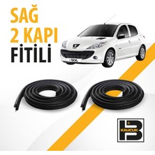 B&M Kauçuk Peugeot 206+ Sağ Ön ve Arka Kapı Fitili BM00687