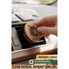 Ondéle Aero MD002 Ahşap Araç Kokusu ve Oto Klima Difüzörü | 10 Yedek Keçe Scent Pod | Velvet Noir