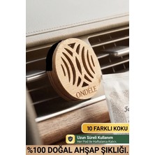 Ondéle Aero MD014 Ahşap Araç Kokusu ve Oto Klima Difüzörü | 10 Yedek Keçe Scent Pod | Velvet Noir (Kadife Karanlık)