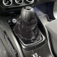 MidasTech Yumuşak Peluş Vites Körüğü Vites Süsü Siyah Nemere