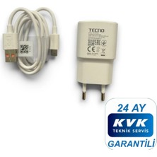 Tecno 10W (Watt) Hızlı Şarj Aleti Adaptörü Kablo Seti Orıjinal ( Kvk Teknik Servis Garantili
