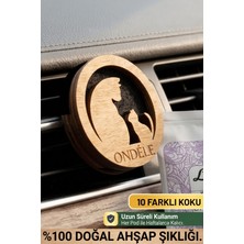 Ondéle Aero MD015 Ahşap Araç Kokusu ve Oto Klima Difüzörü | 10 Yedek Keçe Scent Pod | Jardin D'aura (Aura Bahçesi)