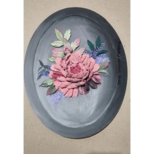 Serap İskender Painting Pembe Şakayık Tablo 45X36